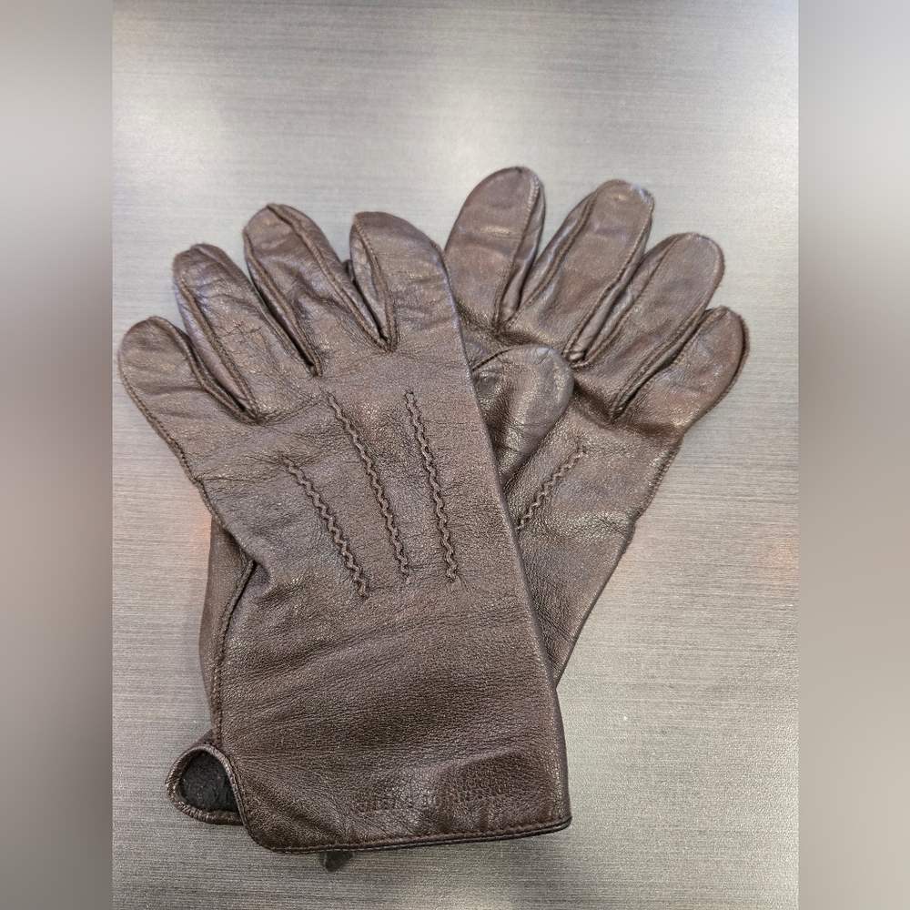 Tiger of Sweden Brown Leather Gloves